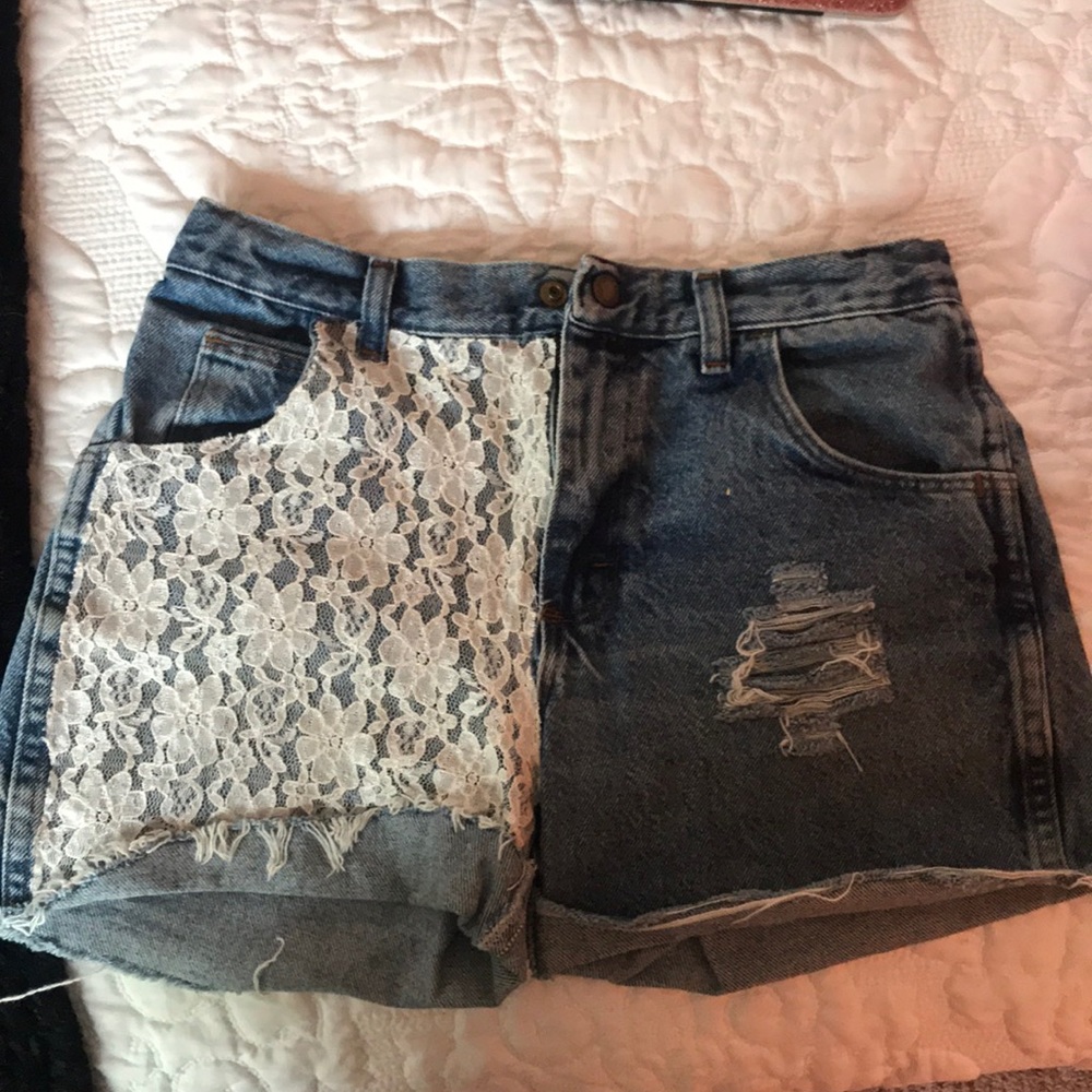 High Rise jean shorts